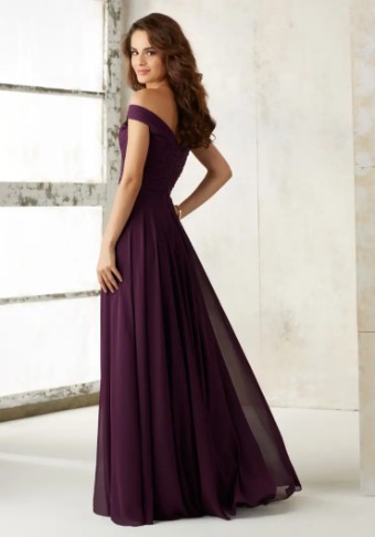 Mori Lee Bridesmaids 21523 #1 default Eggplant White Smoke thumbnail