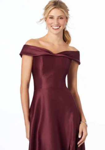 Mori Lee Bridesmaids 21663 #1 Bordeaux thumbnail