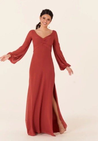 Mori Lee Bridesmaids 21837 #0 default Terra Cotta thumbnail