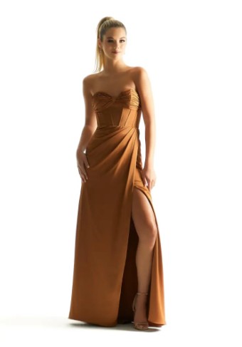 Mori Lee Bridesmaids 21858 #2 Bordeaux thumbnail