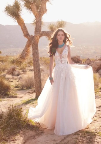 Blu by Mori Lee Rosa #7 Ivory/Champagne thumbnail