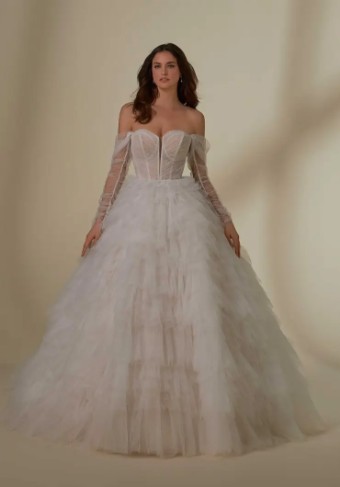 Blu by Mori Lee Margot #4 Ivory/Champagne/Honey thumbnail