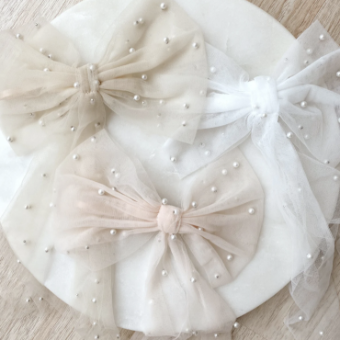 Amanda Judge - Untamed Petals Penelope Bow - Pearl Tulle #0 default Ivory thumbnail