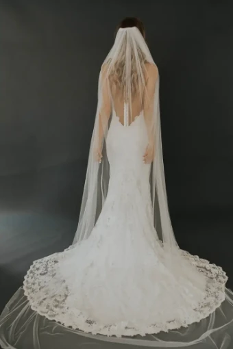 Amanda Judge - Untamed Petals Day Dream Veil - Cathedral 110" #3 default Ivory thumbnail