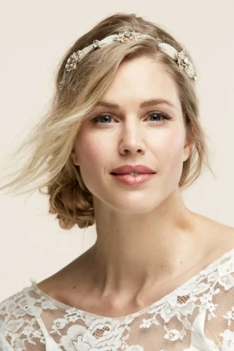 Amanda Judge - Untamed Petals Pyra ~ Headpiece #0 default Ivory/Gold thumbnail