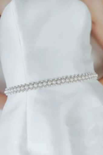 Amanda Judge - Untamed Petals Anders ~ Pearl & Rhinestone Belt #0 default Ivory thumbnail