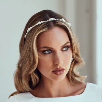 EnVogue Bridal HB2301 ~ Headband #0 default Ivory/Silver thumbnail