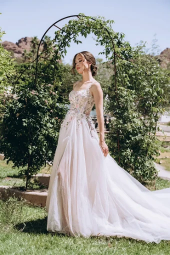 Stella York 8063 #0 default Blue/Blush/Almond/Gold thumbnail