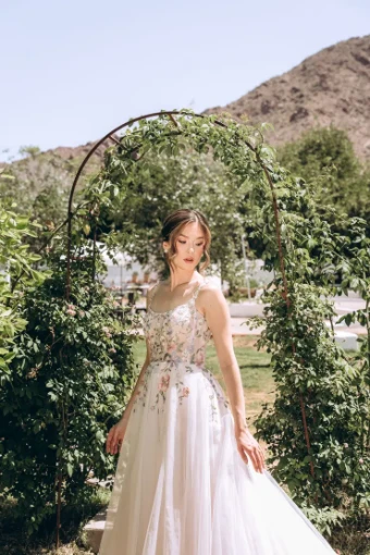 Stella York 8063 #1 Blue/Blush/Almond/Gold thumbnail