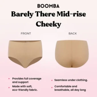 Boomba BOOMBA Mid-Rise Cheeky Underwear #1 Beige thumbnail