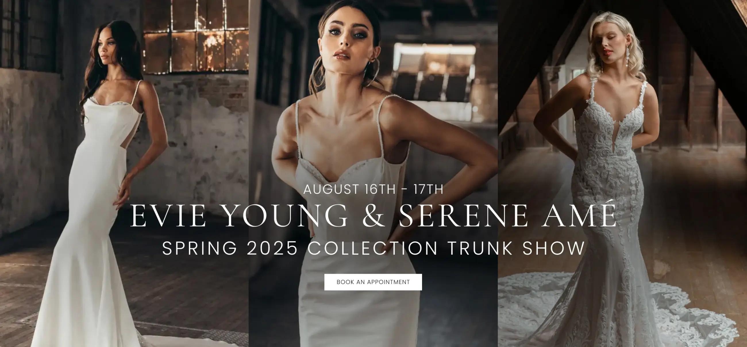 Evie Young and Serene Ame Trunk Show Banner for Desktop
