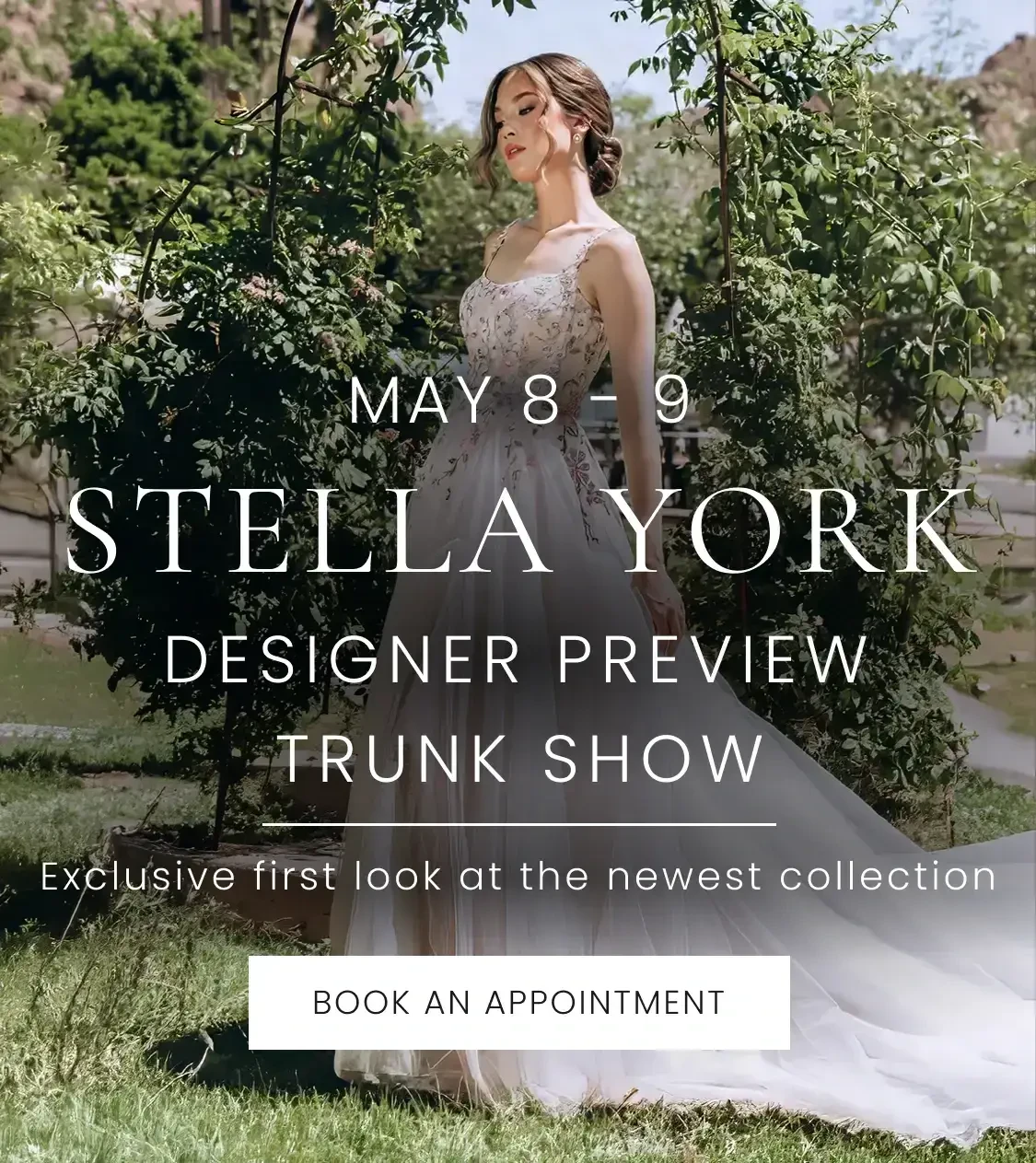 Stella York Trunk Show Banner for Mobile