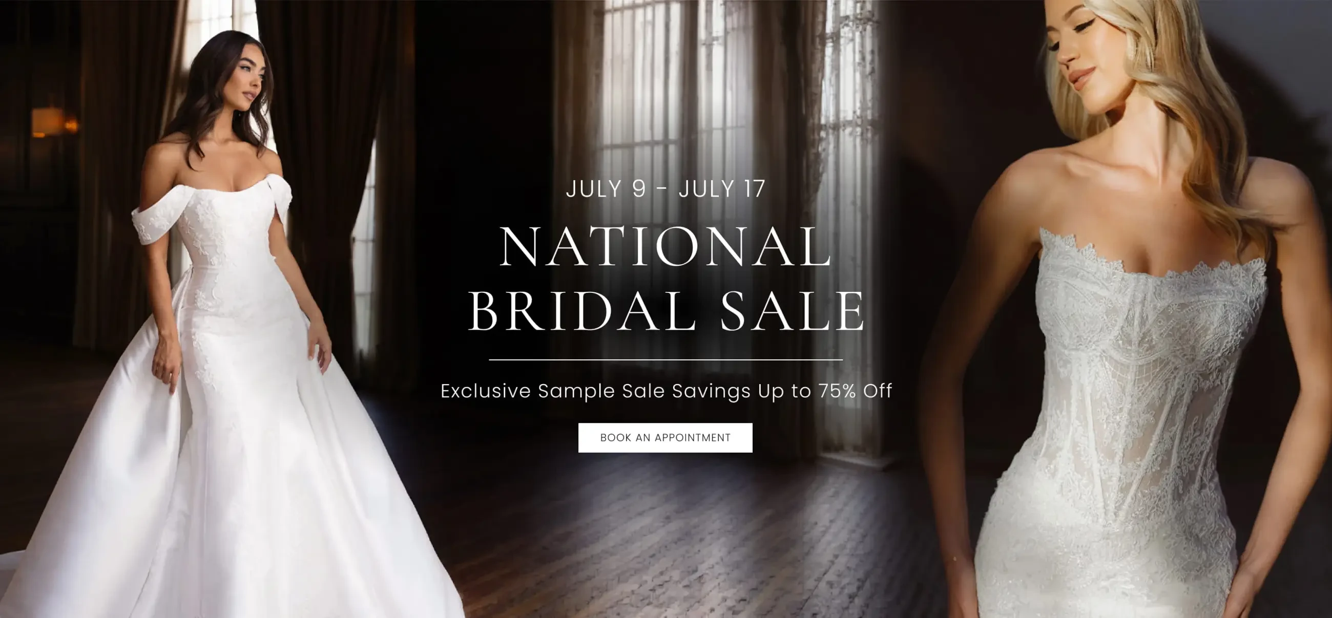 National Bridal Sale 2026 Banner for Desktop